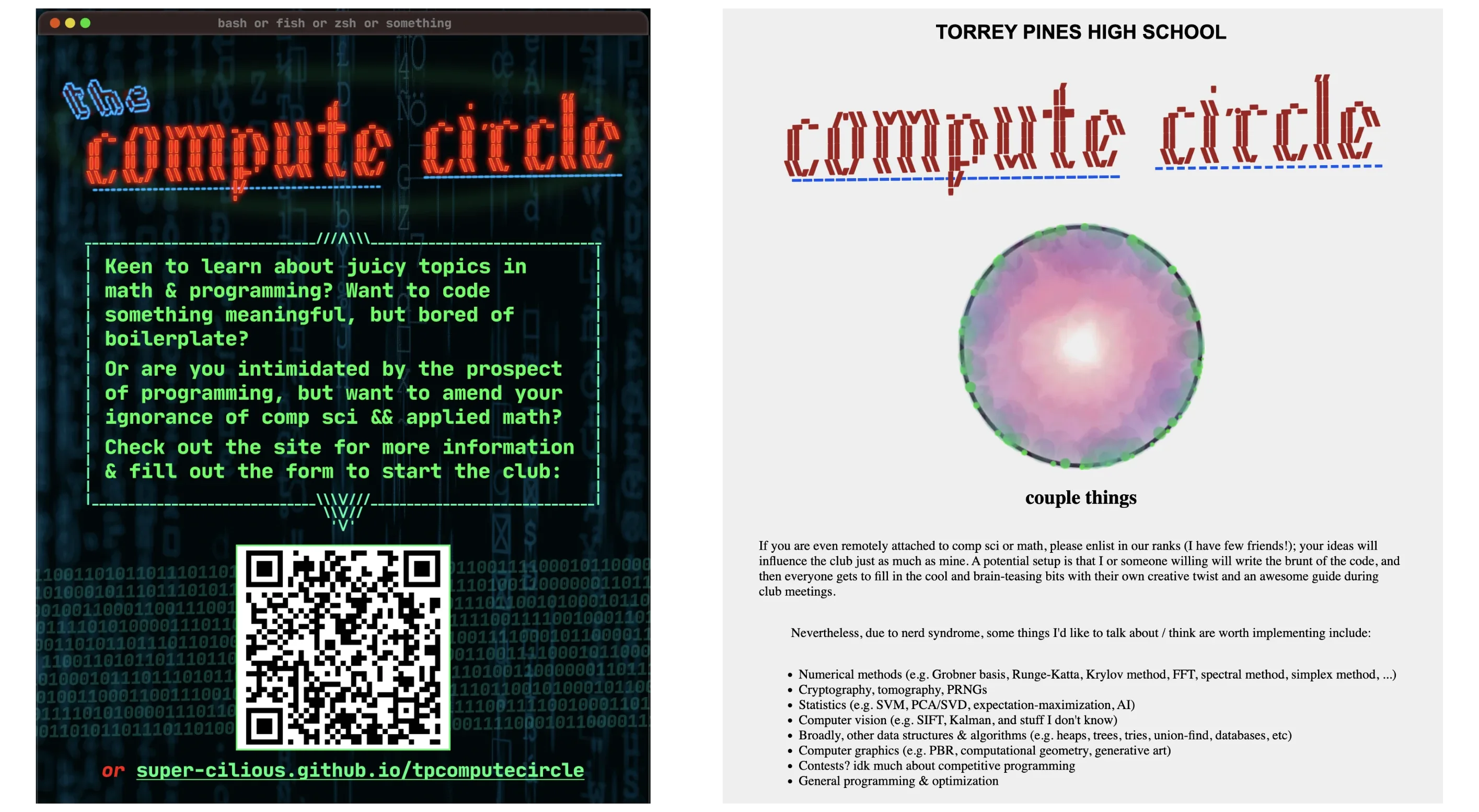 TP compute circle flyer